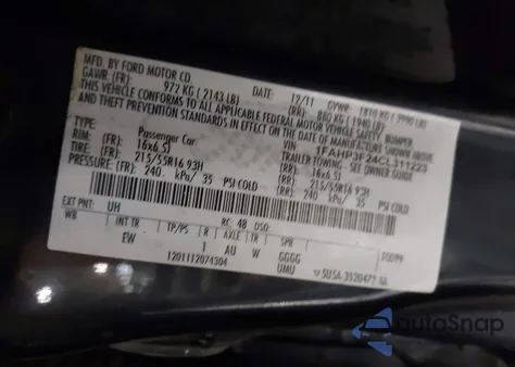 2012 Ford Focus Se из США, поврежденный, VIN 1FAHP3F24CL311223